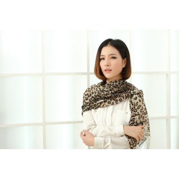 Fashion 100%Merino Wool Printed Shawl (13-BR020302-5.1)